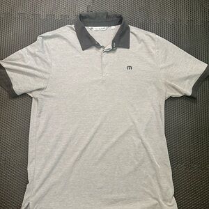 Travis Mathew Gray Polo Shirt with Subtle Logo